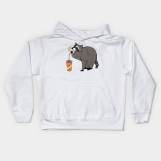 CUTE Soda Raccoon Kids Hoodie